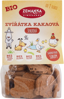 Zemanka Špaldová kakaová bio zvířátka 100 g
