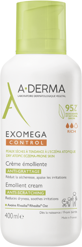 A-Derma Exomega Control Emolienční krém pro suchou kůži se sklonem k atopii 400 ml
