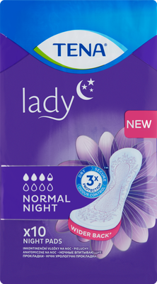 Tena Lady Normal Éjszakai Inkontinencia Betét 10 Db