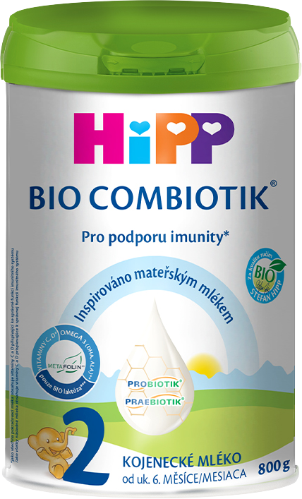 HiPP Pokračovací mléčná kojenecká výživa 2 BIO Combiotik® dóza 800 g