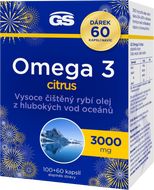 GS Omega 3 citrus, 100+60 kapslí NAVÍC