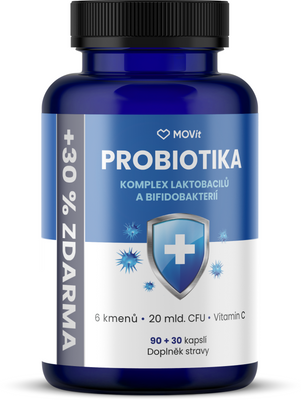MOVit Energy Probiotika, komplex laktobacilů a bifidobakterií 120 kapslí