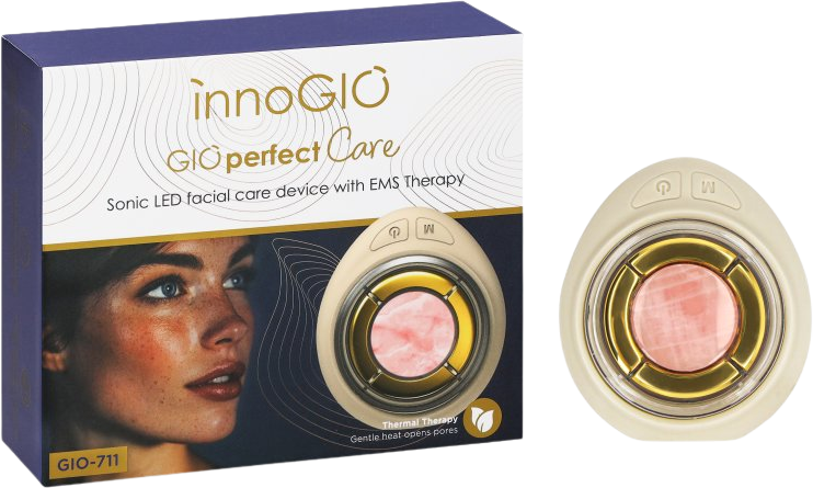 InnoGIO GIOperfect LED silikonový čistící kartáček s EMS terapií GIO-711