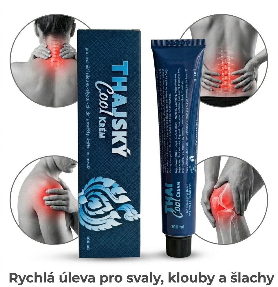 Thai Cream Thai Cool Cream Pure Chladivý masážní krém 100 g