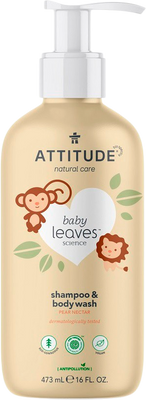 PB Attitude Dětské tělové mýdlo a šampon (2v1) Baby leaves s vůní hruškové šťávy 473 ml
