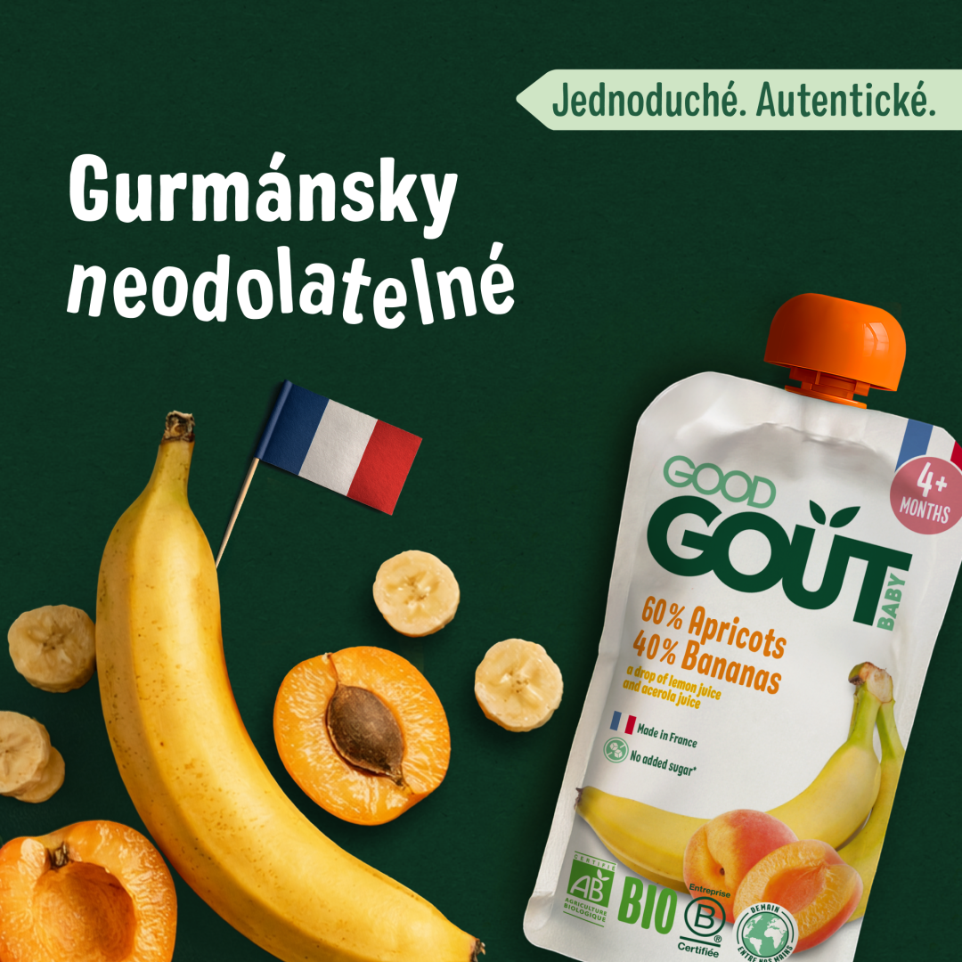 Good Goût BIO Meruňka s banánem 120 g