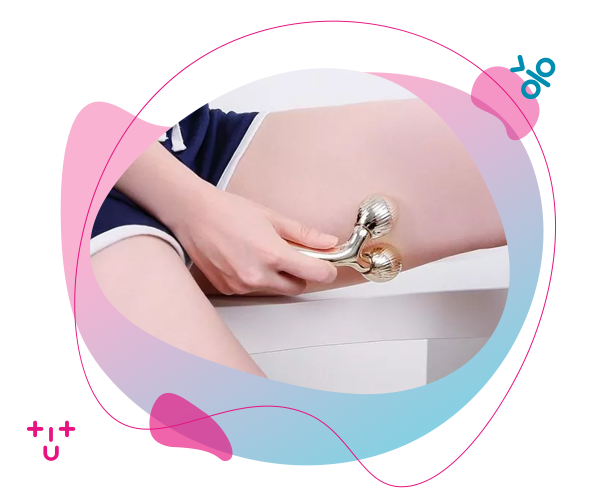 TouchBeauty 1613A Masážní váleček na obličej zlatý