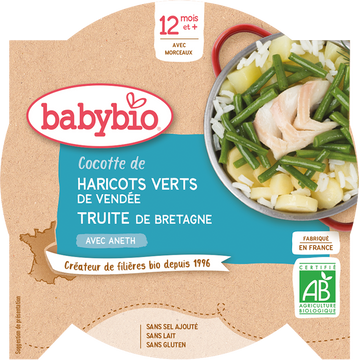 Babybio zelenina se pstruhem a špetkou kopru 230 g