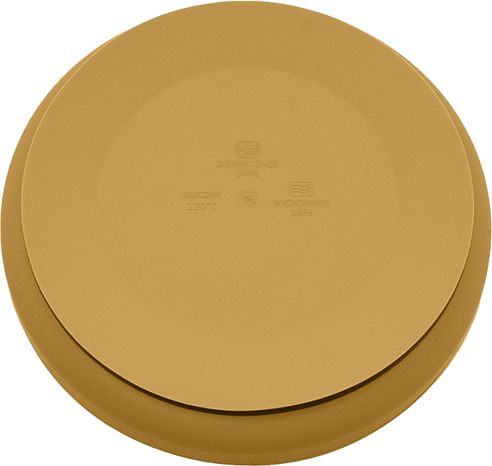 Petite&Mars Set jídelní silikonový TAKE&MATCH, Misty Green - Intense Ochre 6m+, 4 ks