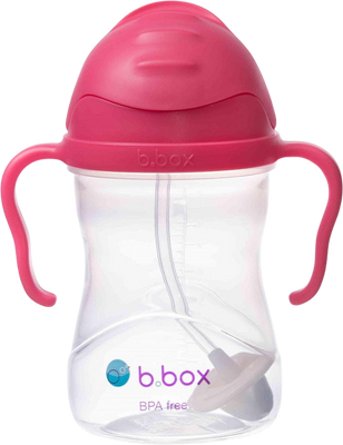 B.box Hrneček s brčkem, Malina 240 ml