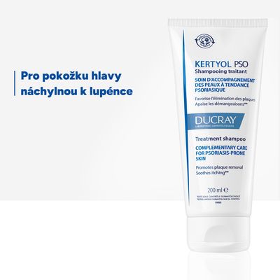 Ducray Kertyol PSO Pečující šampon navracející rovnováhu vlasové pokožce při psoriáze 200 ml