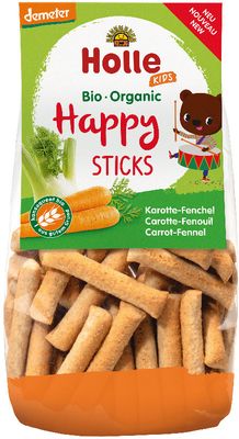 Holle Dětské happy tyčinky mrkev fenykl 100 g