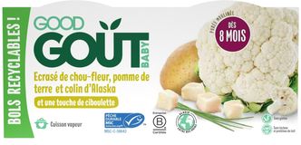 Good Goût BIO Treska pestrá s květákem a brambůrky 2 x 190 g