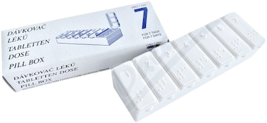PillBox Dávkovač léků pro 7 dní dělený