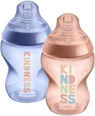 Tommee Tippee CTN kojenecká lahev ANTI-COLIC pomalý průtok 260 ml, 0m+, Kindness, 2 ks