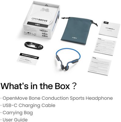 SHOKZ OpenMove sluchátka před uši - modrá