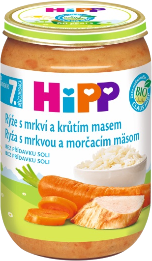 HiPP Rýže s karotkou a krůtím masem 220 g