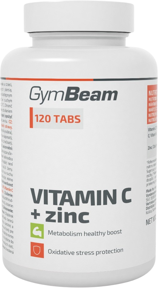 GymBeam Vitamín C+zinek 120 tablet