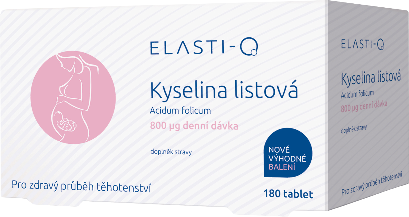 Elasti-Q Kyselina listová 800, 180 tablet