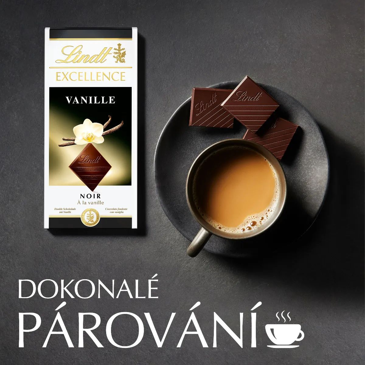 Lindt Čokoláda EXCELLENCE Hořká čokoláda s příchutí vanilky 100 g