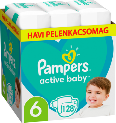 Pampers Active Baby nadrágpelenka 6, 13kg-18kg, 128 db