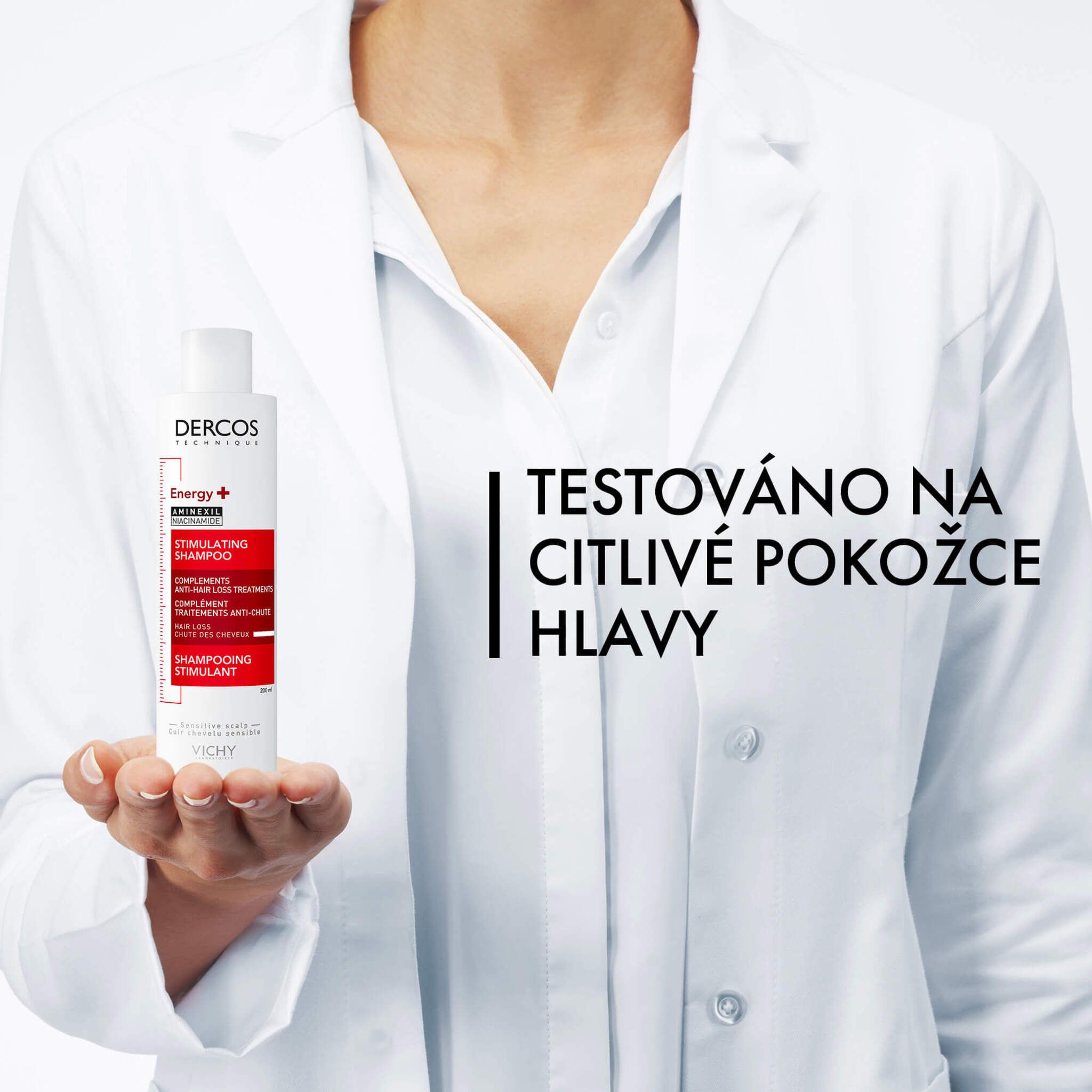 Vichy DERCOS Energy+ Stimulační šampón proti vypadávání vlasů - náhradní náplň 400 ml