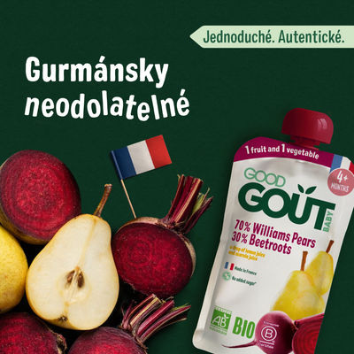 Good Goût BIO Hruška Williams s červenou řepou 120 g