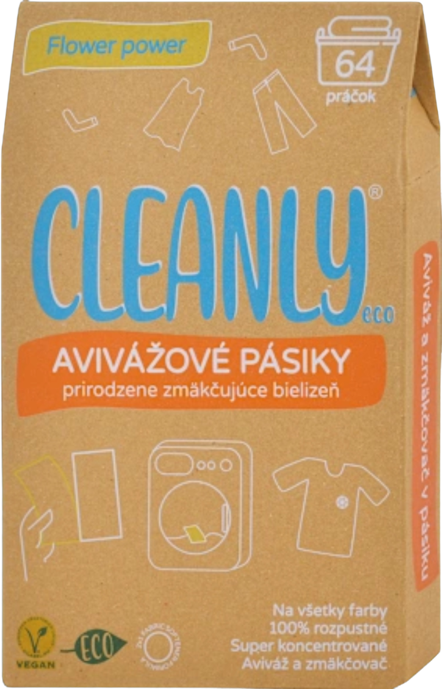 CLEANLY eco Avivážové proužky - Flower Power 64 ks