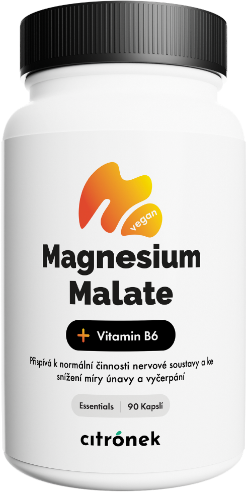 Citronek Hořčík Malát s vitaminem B6 90 kapslí