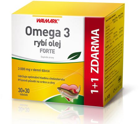 Walmark Omega 3 rybí olej Forte tobolky 30 + 30