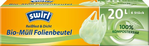 Swirl BIO kompostovatelné pytle s uchy 6 x 20 l
