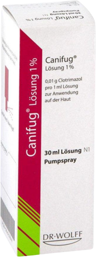 Canifug -Lösung 1% roztok ve spreji 30 ml