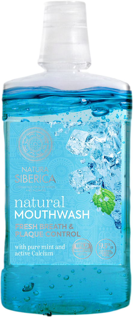 Natura Siberica Přírodní ústní voda s Mátou a aktivním vápníkem 520 ml