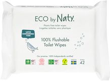 Eco by Naty Vlhčené splachovatelné ubrousky s funkcí toaletního papíru ECO bez vůně 42 ks