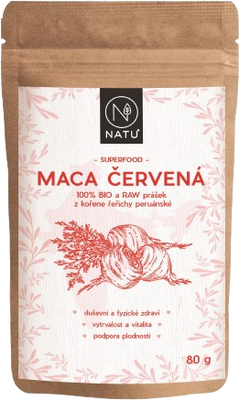 Natu Maca červená BIO prášek 80 g