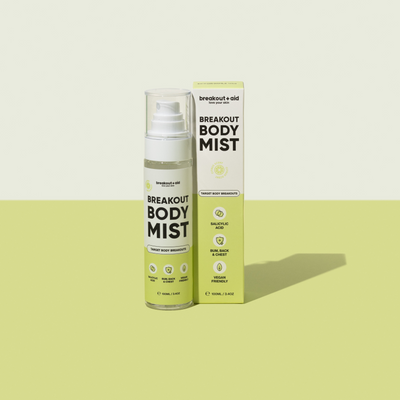 Breakout+aid Tělový sprej proti akné s niacinamidem a kyselinou salicylovou 100 ml