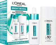 L'Oréal Paris Bright Reveal denní anti-UV fluid SPF 50+, 50 ml + Bright Reveal sérum, proti tmavým skvrnám s niacinamidem, 30 ml
