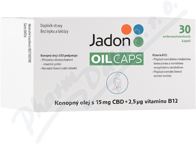 Jadon oil caps CBD s konopným olejem 15mg CBD+B12 30 kapslí