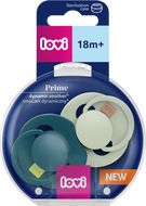 LOVI Dudlík silikonový dynamický PRIME 18m+ Pistachio/Green 2 ks