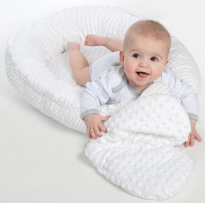 New Baby Luxusní hnízdečko s polštářkem a peřinkou Srdíčko bílé