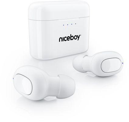 Niceboy Bezdrátová sluchátka Hive Podsie 3 Bílá