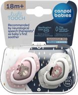 Canpol babies Set symetrických silikonových dudlíků 18m+ Bonjour Paris růžový 2 ks