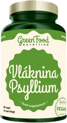 GreenFood Nutrition Vláknina Psyllium 96 kapslí