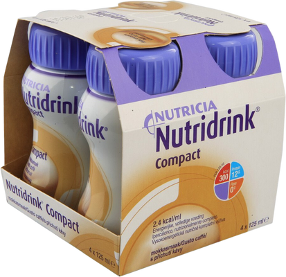 Nutridrink Compact s příchutí kávy 4 x 125 ml