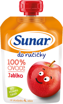 Sunar Do ručičky ovocná kapsička jablko 4m+ 100 g