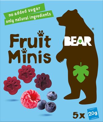 Bear Fruit Minis malina a borůvka 5 x 20