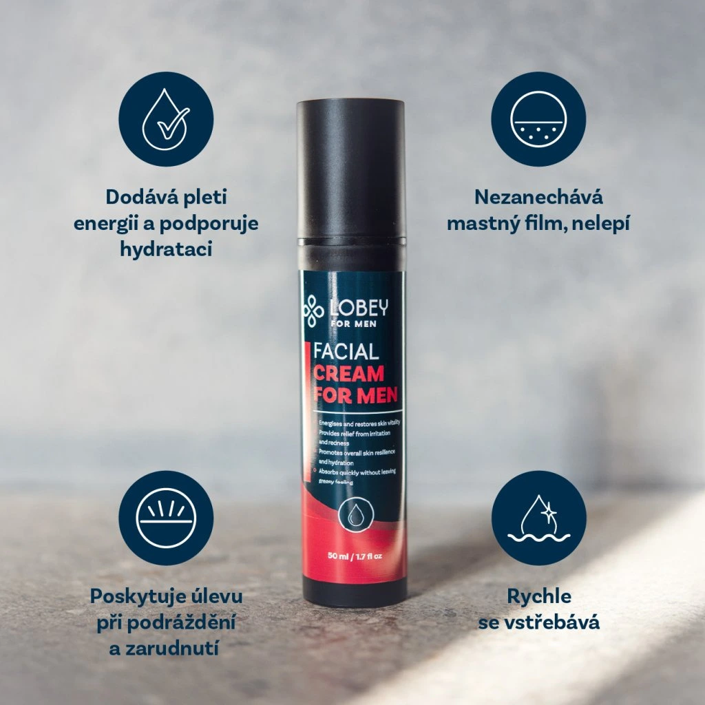 Lobey Krém na obličej pro muže 50 ml