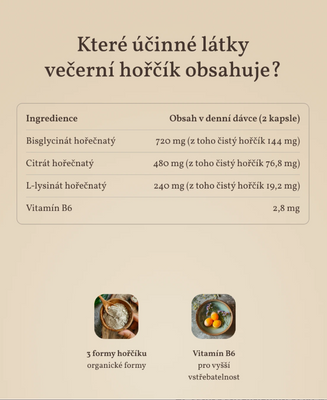 Herbyway Magnesium Večerní hořčík (3 formy hořčíku) 60 kapslí