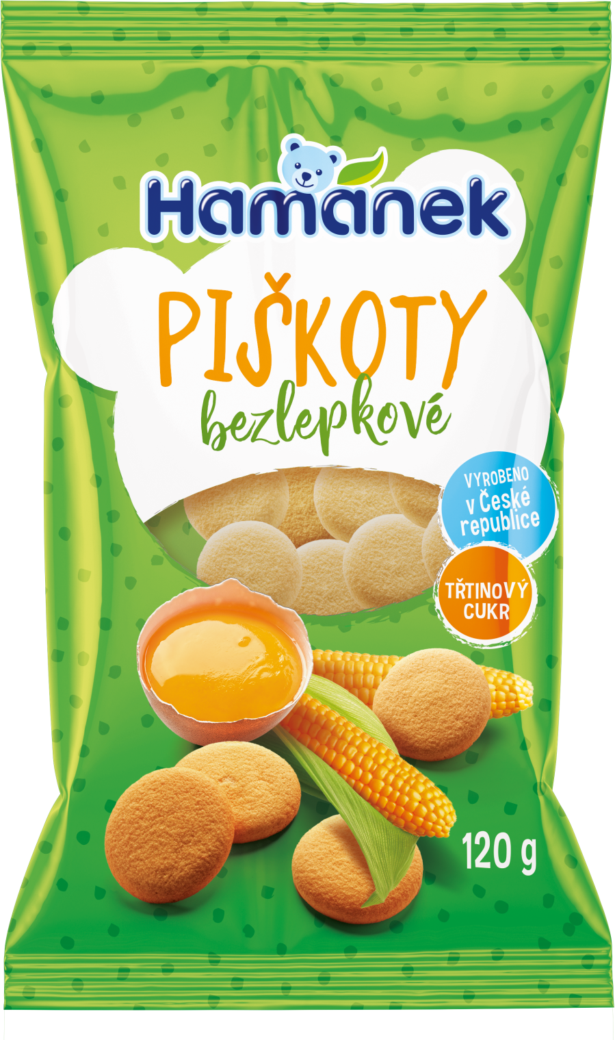 Kávoviny Hamánek bezlepkové piškoty 120 g