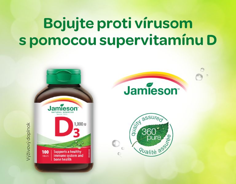 Jamieson Vitamín D3 1000IU 100 tabliet